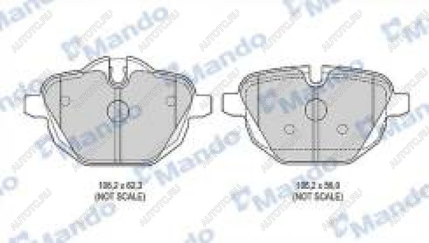 1 539 р. Колодки тормозные задние (4шт.) MANDO  BMW 5 серия ( F11,  F10) - Z4  E85  с доставкой в г. Екатеринбург