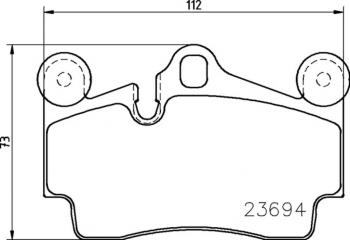 Колодки тормозные передние (4шт.) MINTEX R18 Audi (Ауди) Q7 (Ку7) ( 4L,  4M) (2005-2022), Porsche (Порш) Cayenne (Кайен)  955 (2002-2006), Volkswagen (Волксваген) Touareg (Туарек) ( GP,  NF,  CR) (2002-2024)