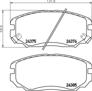 1 239 р. Колодки тормозные передние (4шт.) MINTEX  Hyundai Sonata  NF (2004-2010) дорестайлинг, рестайлинг  с доставкой в г. Екатеринбург. Увеличить фотографию 1