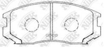 Колодки тормозные передние (4шт.) NIBK Mitsubishi Colt (CA0 хэтчбэк 3 дв.,  CJ0 хэтчбэк 3 дв.,  Z20, Z30 хэтчбэк 3 дв.,  Z30), Lancer (7,  8,  9,  10)