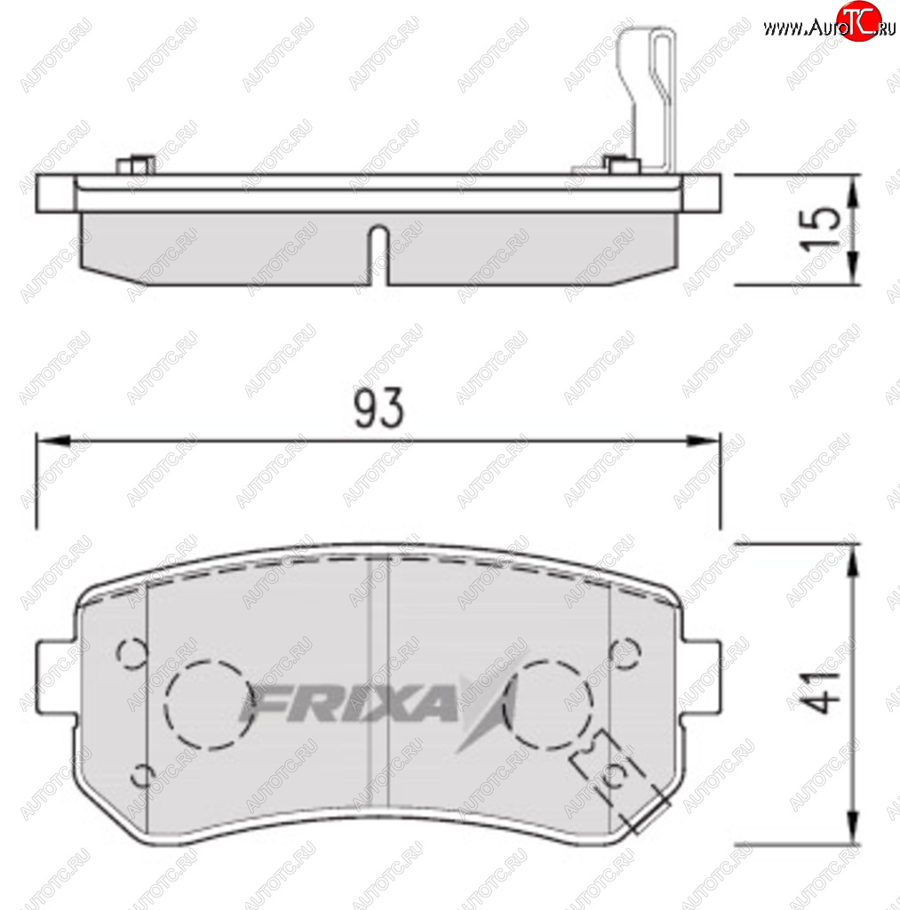 5 299 р. Колодки тормозные задние (4шт.) HANKOOK FRIXA Hyundai I30 3 PD универсал (2017-2020)  с доставкой в г. Екатеринбург