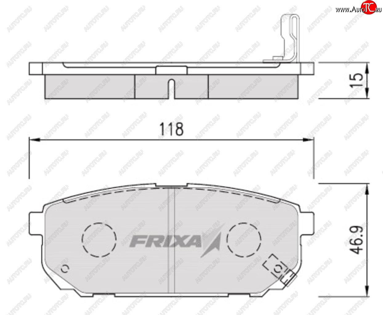 2 199 р. Колодки тормозные задние (4шт.) FRIXA KIA Sorento BL дорестайлинг (2002-2006)  с доставкой в г. Екатеринбург