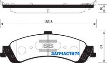 1 549 р. Колодки тормозные задние барабанные (4шт.) SANGSIN  Chevrolet Tahoe  GMT T1XX (2019-2022)    с доставкой в г. Екатеринбург. Увеличить фотографию 1