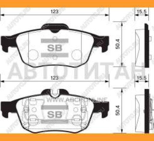 1 639 р. Колодки тормозные задние (4шт.) SANGSIN Nissan Primera 3 седан P12 (2001-2008)  с доставкой в г. Екатеринбург