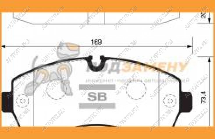 2 389 р. Колодки тормозные передние (4шт.) SANGSIN  Mercedes-Benz Sprinter ( W901,  W905,  W906) (1995-2018), Volkswagen LT 2D (1996-2006)  с доставкой в г. Екатеринбург