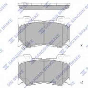 1 889 р. Колодки тормозные передние (4шт.) SANGSIN  INFINITI FX37  S51 - FX50 ( S50,  S51)  с доставкой в г. Екатеринбург. Увеличить фотографию 1