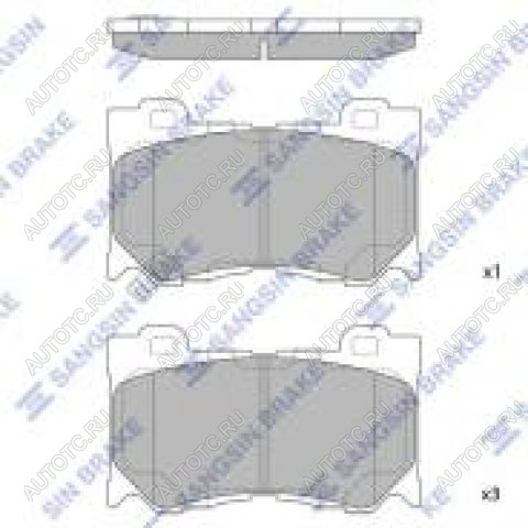 1 889 р. Колодки тормозные передние (4шт.) SANGSIN  INFINITI FX37  S51 - FX50 ( S50,  S51)  с доставкой в г. Екатеринбург