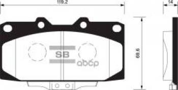 Колодки тормозные передние (4шт.) SANGSIN Subaru (Субару) Impreza (Импреза) ( GD,  GE,  GH,  GJ,  GK,  GT) (2005-2024) GD, GE, GH, GJ, GK, GT седан 2-ой рестайлинг, седан, хэтчбэк, седан, седан дорестайлинг, хэтчбэк дорестайлинг, хэтчбэк рестайлинг