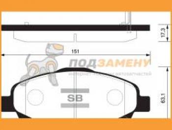 Колодки тормозные передние (4шт.) SANGSIN Toyota (Тойота) Avensis (Авенсис) ( T250 седан,  T250 универсал,  T270 седан,  T270 универсал) (2003-2018) T250 седан, T250 универсал, T270 седан, T270 универсал дорестайлинг, дорестайлинг, рестайлинг, рестайлинг, дорестайлинг, дорестайлинг, 1-ый рестайлинг, 1-ый рестайлинг, 2-ой рестайлинг, 2-ой рестайлинг