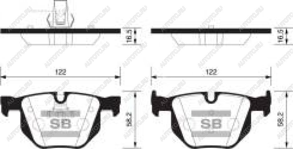 2 399 р. Колодки тормозные задние (4шт.) SANGSIN  BMW 3 серия  E90 - 5 серия  E60  с доставкой в г. Екатеринбург