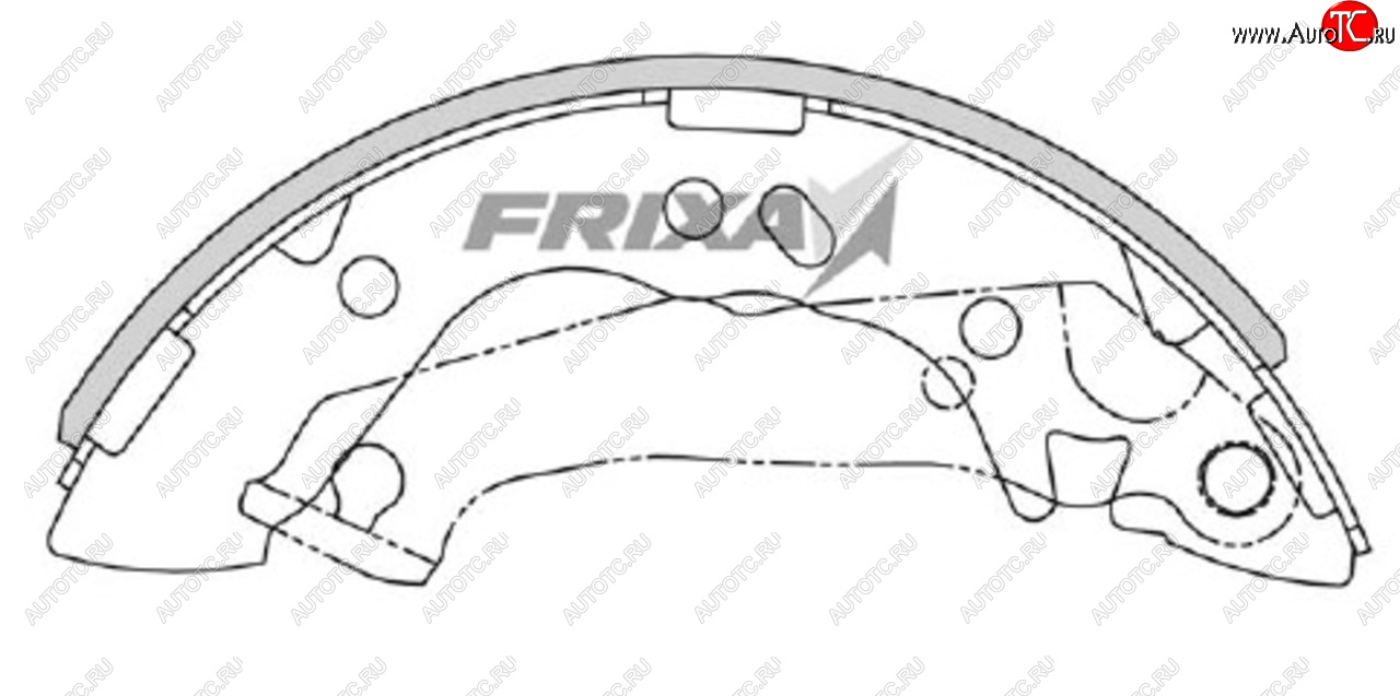 1 199 р. Колодки тормозные задние барабанные (4шт.) HANKOOK FRIXA Hyundai Accent седан ТагАЗ (2001-2012)  с доставкой в г. Екатеринбург