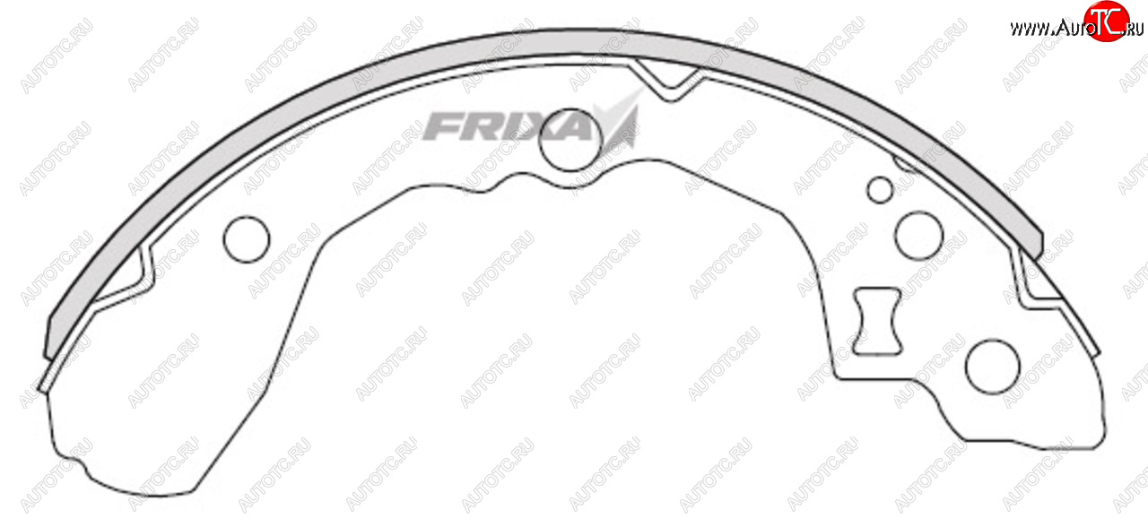 859 р. Колодки тормозные задние барабанные (4шт.) HANKOOK FRIXA KIA Rio 2 JB дорестайлинг седан (2005-2009)  с доставкой в г. Екатеринбург