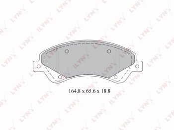 Колодки тормозные передние(4шт.) LYNX Ford Transit цельнометаллический фургон (2006-2014)