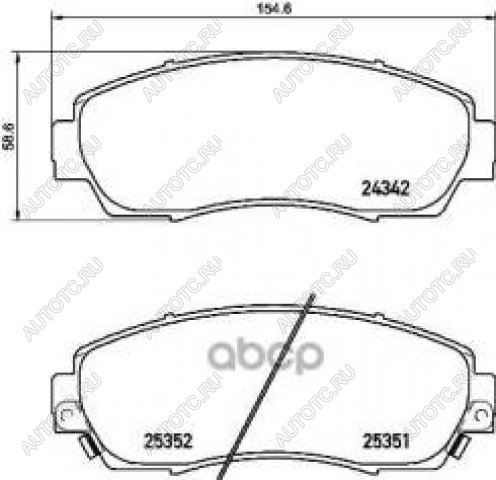 8 799 р. Колодки тормозные передние (4шт.) BREMBO Honda CR-V RM1,RM3,RM4 дорестайлинг (2012-2015)  с доставкой в г. Екатеринбург