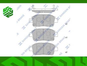 1 449 р. Колодки тормозные передние (4шт.) SANGSIN  Toyota Celica  T230 (1999-2006)  с доставкой в г. Екатеринбург. Увеличить фотографию 1