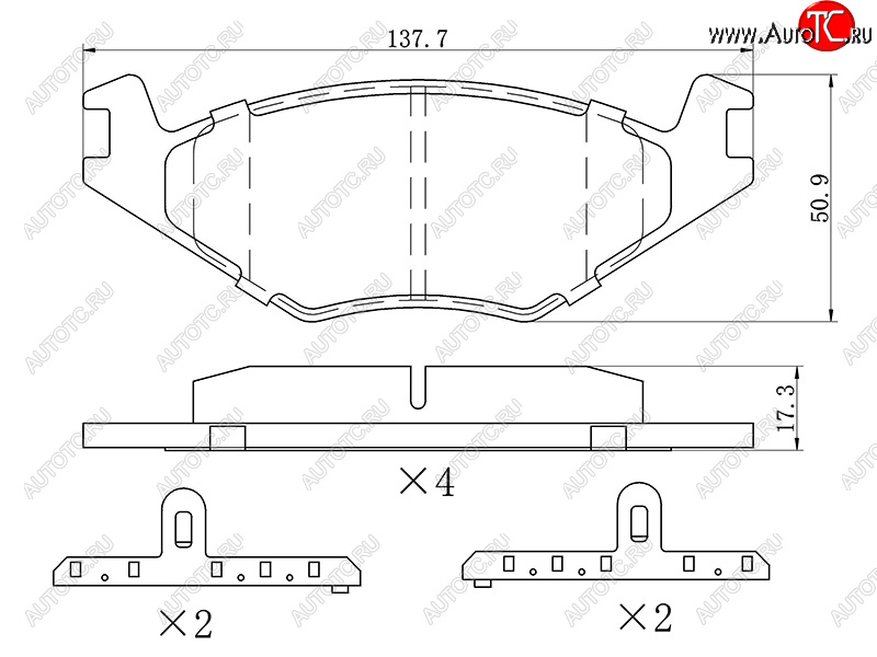 1 179 р. Колодки тормозные перед FL-FR SAT  Volkswagen Jetta  А2 - Polo  Mk3  с доставкой в г. Екатеринбург