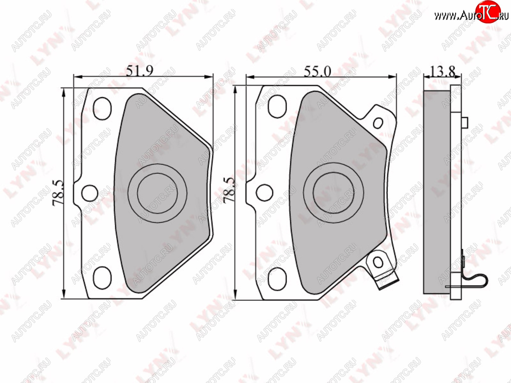 1 029 р. Колодки тормозные задние(4шт.) LYNX Toyota Corolla E110 хэтчбек 5 дв. дорестайлинг (1997-2000)  с доставкой в г. Екатеринбург