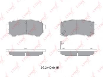 1 149 р. Колодки тормозные задние (4шт.) LYNX KIA Ceed 2 JD дорестайлинг универсал (2012-2016)  с доставкой в г. Екатеринбург. Увеличить фотографию 2