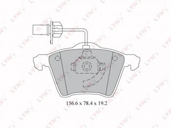 2 499 р. Колодки тормозные передние(4шт.) LYNX  Ford Galaxy ( 2,  CK,CD390) (2006-2019), Volkswagen Sharan ( 7M8,  7M9,  7M6,  MK2,7N) (1995-2015)  с доставкой в г. Екатеринбург. Увеличить фотографию 1