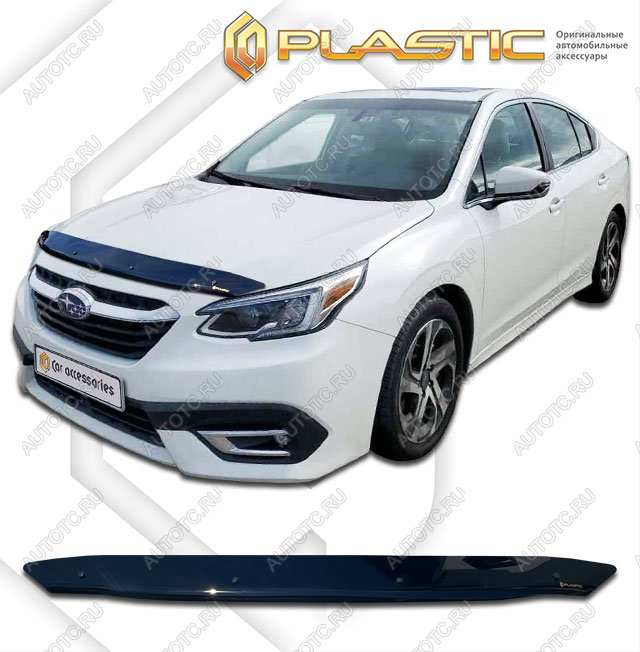 1 679 р. Дефлектор капота CA-Plastic  Subaru Legacy  BN/B15 (2017-2024) рестайлинг седан (Classic черный)  с доставкой в г. Екатеринбург