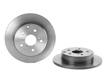 4 299 р. Диск тормозной задний Ø281 BREMBO  Lexus HS250h  F10 (2009-2013), Toyota Harrier  XU60 (2013-2020), Toyota RAV4 ( XA30,  XA40) (2003-2019)  с доставкой в г. Екатеринбург. Увеличить фотографию 1