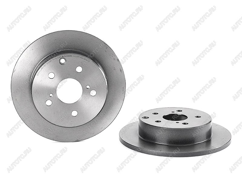 4 299 р. Диск тормозной задний Ø281 BREMBO  Lexus HS250h  F10 (2009-2013), Toyota Harrier  XU60 (2013-2020), Toyota RAV4 ( XA30,  XA40) (2003-2019)  с доставкой в г. Екатеринбург