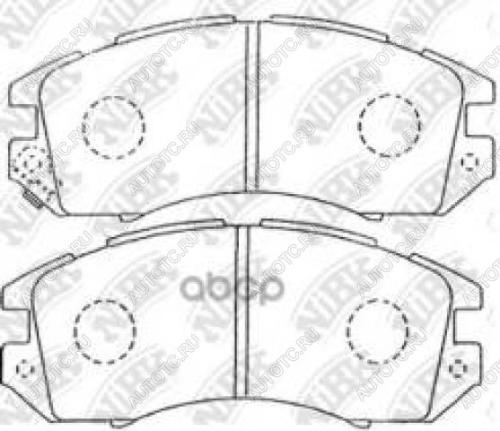 1 889 р. Колодки тормозные задние (4шт.) NIBK  Subaru Impreza  GC (1992-2000) седан  с доставкой в г. Екатеринбург