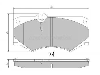 Колодки тормозные перед BREMBO Mercedes-Benz (Мерседес-Бенс) G class (Г) ( W460,  W463) (1979-2002) W460, W463 3 дв, 5 дв, 5 дв. дорестайлинг, 5 дв. 1-ый рестайлинг, 5 дв. 2-ой рестайлинг