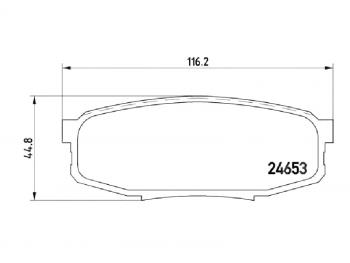 Колодки тормозные задние BAIKOR Toyota Land Cruiser 200 дорестайлинг (2007-2012)