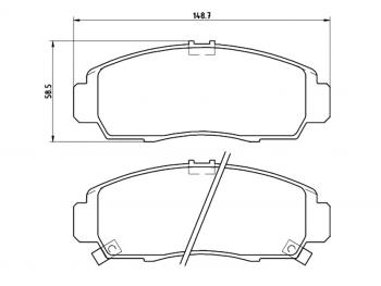 3 499 р. Колодки тормозные перед BREMBO  Honda Accord  CU (2008-2013) седан дорестайлинг, седан рестайлинг  с доставкой в г. Екатеринбург. Увеличить фотографию 1