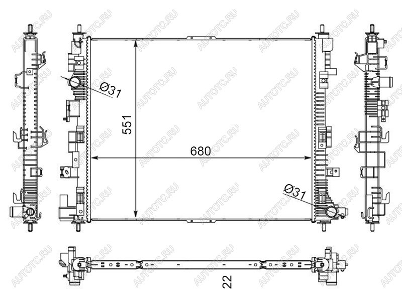 12 349 р. Радиатор SAT  Chevrolet Equinox (2016-2021) дорестайлинг  с доставкой в г. Екатеринбург