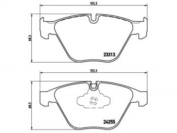 5 299 р. Колодки тормозные передние BAIKOR BMW 3 серия E90 седан дорестайлинг (2004-2008)  с доставкой в г. Екатеринбург. Увеличить фотографию 1