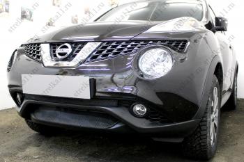 2 659 р. Защита радиатора (середина) Стрелка11 Стандарт  Nissan Juke  1 YF15 (2014-2020) рестайлинг (черная)  с доставкой в г. Екатеринбург. Увеличить фотографию 2