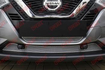 3 899 р. Защита радиатора (низ 2 части) Стрелка11 Стандарт Nissan Qashqai 2 J11 рестайлинг (2017-2022) (черная)  с доставкой в г. Екатеринбург. Увеличить фотографию 2