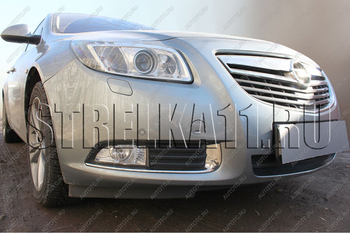 3 589 р. Защита радиатора Стрелка11 Стандарт  Opel Insignia ( A,  А) (2008-2013) дорестайлинг седан, дорестайлинг универсал, дорестайлинг, хэтчбэк (хром)  с доставкой в г. Екатеринбург