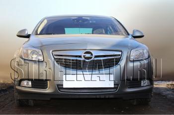 3 589 р. Защита радиатора Стрелка11 Стандарт  Opel Insignia ( A,  А) (2008-2013) дорестайлинг седан, дорестайлинг универсал, дорестайлинг, хэтчбэк (хром)  с доставкой в г. Екатеринбург. Увеличить фотографию 2