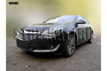 2 899 р. Защита радиатора Стрелка11 Стандарт Opel Insignia A рестайлинг седан (2013-2017) (черная)  с доставкой в г. Екатеринбург. Увеличить фотографию 2