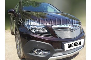 3 399 р. Защита радиатора (низ) Стрелка11 Стандарт  Opel Mokka (2012-2016)  дорестайлинг (хром)  с доставкой в г. Екатеринбург. Увеличить фотографию 2