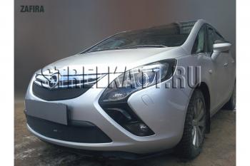 3 279 р. Защита радиатора (низ) Стрелка11 Стандарт Opel Zafira С дорестайлинг (2011-2016) (черная)  с доставкой в г. Екатеринбург. Увеличить фотографию 2