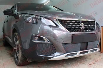 5 299 р. Защита радиатора (низ, середина 5 частей) Стрелка11 Стандарт Peugeot 3008 2 (2016-2024) (черные)  с доставкой в г. Екатеринбург. Увеличить фотографию 2