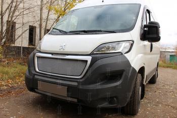 3 899 р. Защита радиатора (2 части) Стрелка11 Стандарт  CITROEN Jumpy (2013-2017), Fiat Ducato  290 (2014-2024), Peugeot Boxer  290 (2014-2024) (черная)  с доставкой в г. Екатеринбург. Увеличить фотографию 6