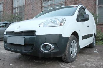 Защита радиатора (2 части) Стрелка11 Стандарт Peugeot (Пежо) Partner (Партнер)  B9 (2012-2015) B9 1-ый рестайлинг