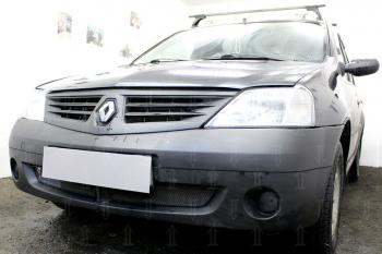 2 769 р. Защита радиатора (низ) Стрелка11 Стандарт  Renault Logan  1 (2004-2010) дорестайлинг (черная)  с доставкой в г. Екатеринбург. Увеличить фотографию 2