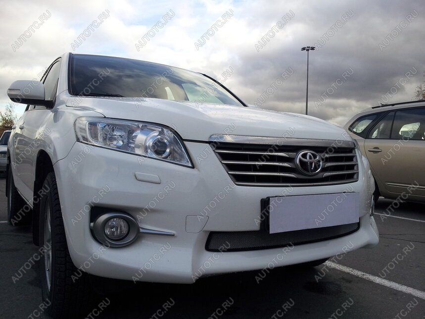 3 099 р. Защита радиатора Стрелка11 Стандарт  Toyota RAV4  XA30 (2010-2013) 5 дв. 2-ой рестайлинг, 5 дв. удлиненный 2-ой рестайлинг (хром)  с доставкой в г. Екатеринбург