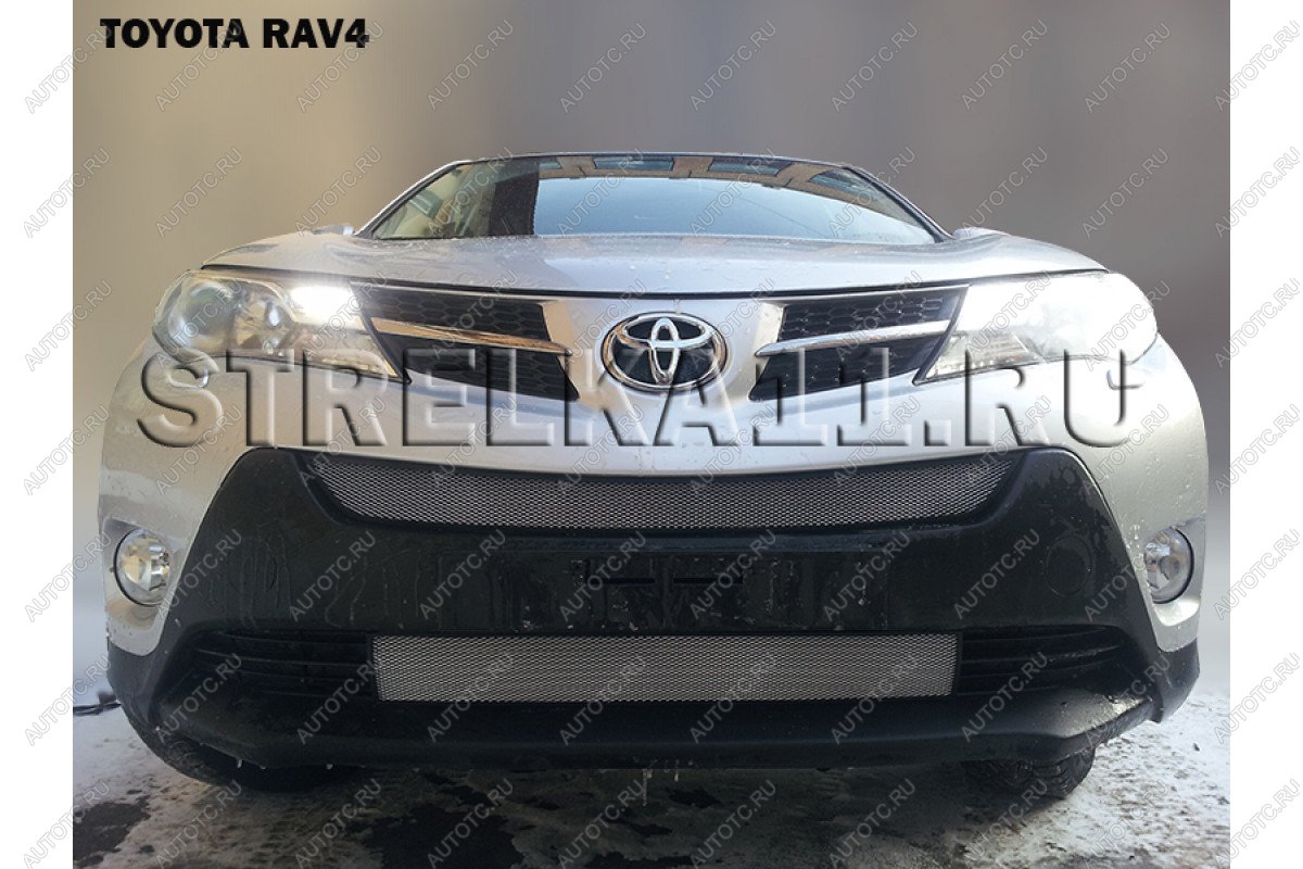 3 099 р. Защита радиатора (верх) Стрелка11 Стандарт  Toyota RAV4  XA40 (2012-2015) 5 дв. дорестайлинг (хром)  с доставкой в г. Екатеринбург