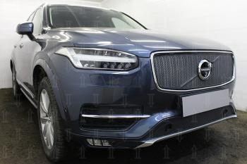 3 099 р. Защита радиатора (с парктроником) Стрелка11 Стандарт  Volvo XC90  L (2015-2019) дорестайлинг (черная)  с доставкой в г. Екатеринбург. Увеличить фотографию 2