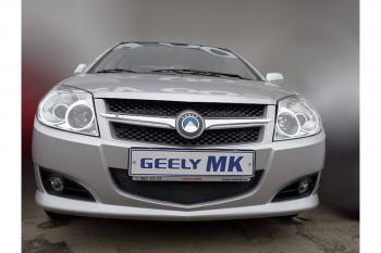 799 р. Зимняя заглушка решетки радиатора Стрелка11 Geely MK (2006-2015) (черная)  с доставкой в г. Екатеринбург. Увеличить фотографию 2