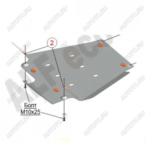 6 299 р. Защита кпп (V-5,7) ALFECO  Toyota Tundra  XK50 (2013-2024) 2-ой рестайлинг (сталь 2 мм)  с доставкой в г. Екатеринбург