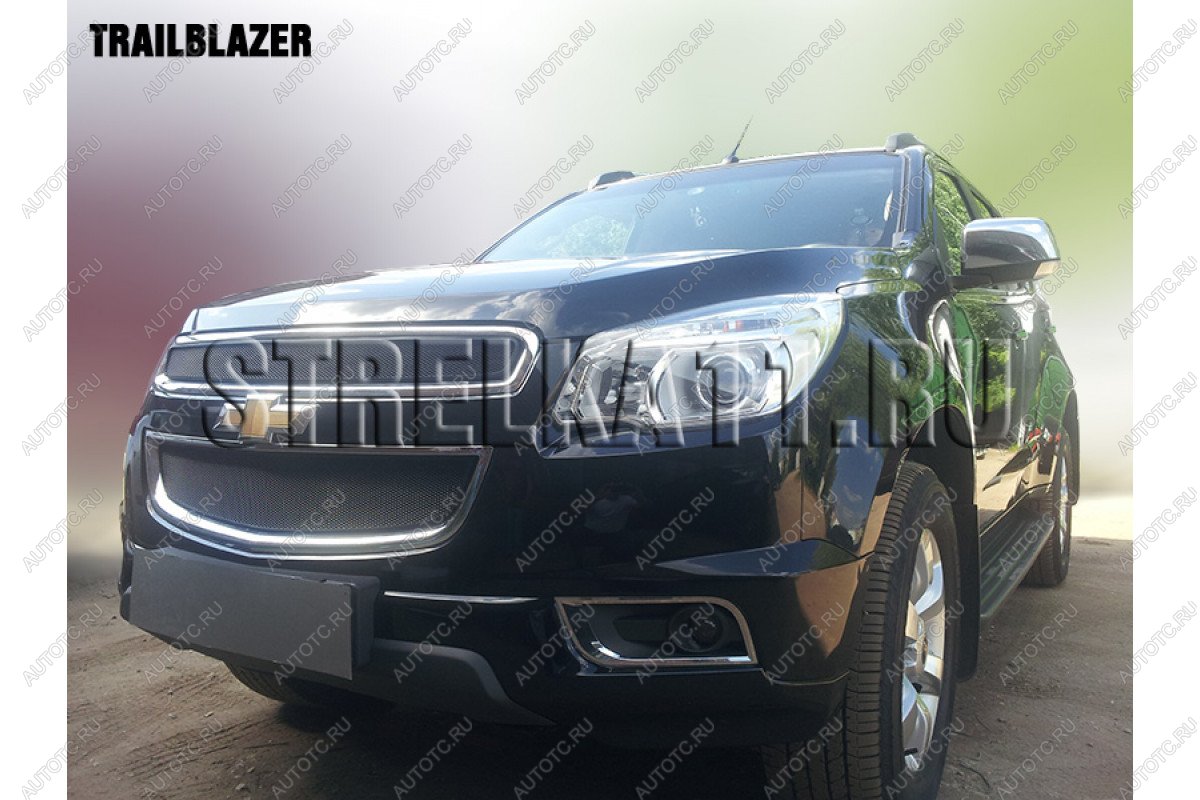 1 129 р. Защита радиатора (низ) Стрелка11 Стандарт Chevrolet Trailblazer GM800 дорестайлинг (2012-2016) (хром)  с доставкой в г. Екатеринбург