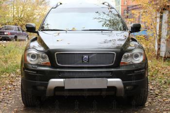 4 199 р. Защита радиатора (середина) Стрелка11 PREMIUM Volvo XC90 C рестайлинг (2006-2014) (хром)  с доставкой в г. Екатеринбург. Увеличить фотографию 3